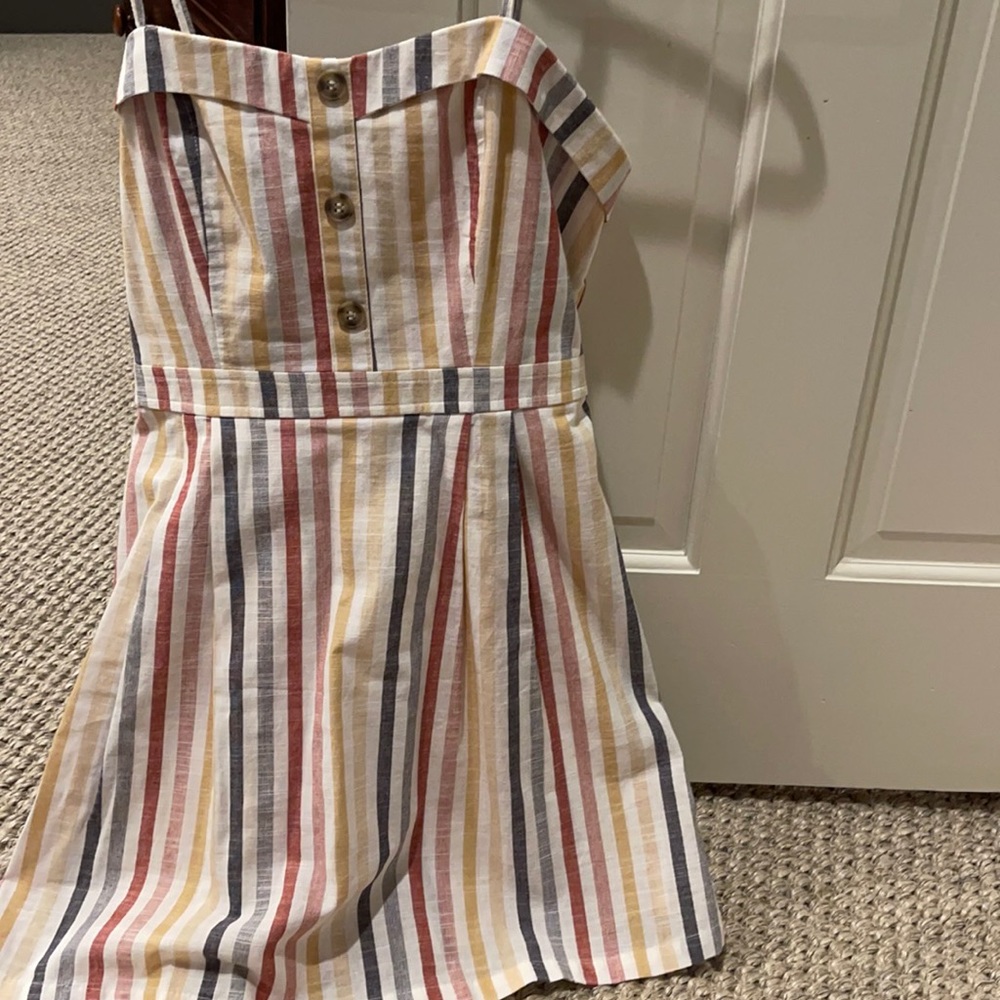 multi color noodle strap dress